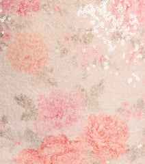 Nadene Floral Sequin Lace-Up Mini Dress