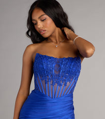 Emilia Corset Lace-Up Mini Dress