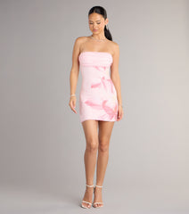 Hilary Tropical Floral Bead Mini Dress