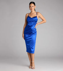 Maggie Satin Bodycon Formal Dress