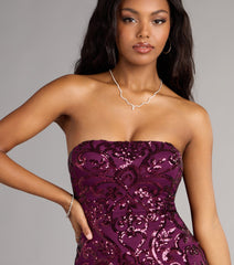 Amina Sequin Lace-Up Mini Dress