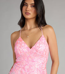 Alex Lace-Up Sequin Mini Dress