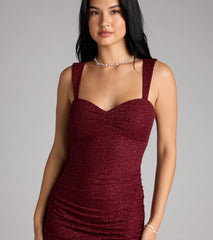 Savannah Glitter Cutout Midi Formal Dress