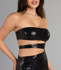 Ailany Sequin Cutout Mini Dress