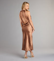 Ingrid Formal Satin Halter Dress