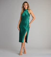 Ingrid Formal Satin Halter Dress
