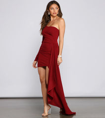 Emily One-Shoulder Pleated Asymmetric Mini Dress