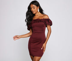 Kiari Formal Off the Shoulder Ruffled Dress