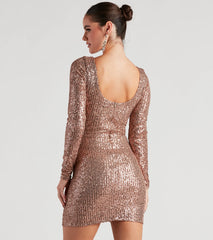 Ivy Embroidered Sequin Mini Dress