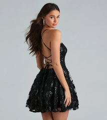 Joanna Sequin Lace Party Dress