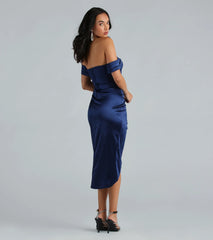Coraline Satin Corset Wrap Formal Dress