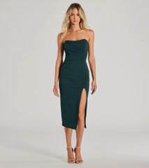 Zadie Formal High-Slit Midi Dress
