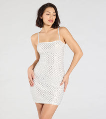 Farah Strappy Back Rhinestone Mini Dress