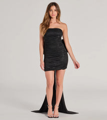 Marcy Glitter Bow Mini Party Dress