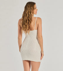 Dylan Sequin Beaded Mesh Mini Dress