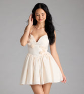 Jadie Open Back Floral Skater Dress