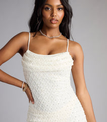 Brittany Beaded Faux Pearl Mini Dress