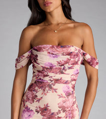 Tess Floral Off-The-Shoulder Formal Dress