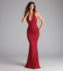 Corinne Glitter Knit Strappy Back Mermaid Dress