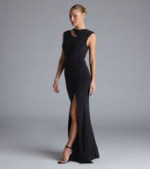 Deirdre Ruched High Slit Mermaid Dress