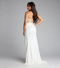 Shayla Strapless Corset Lace Formal Dress