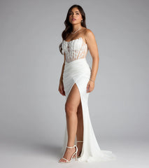 Shayla Strapless Corset Lace Formal Dress