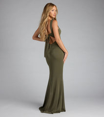 Ashlynn Open Back Ruched Mermaid Formal Dress