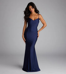 Virginia Cowl Neck Tie-Back Mermaid Formal Dress