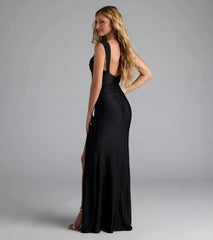 Kaitlin Low Back Slit Mermaid Formal Dress