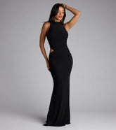Katherine Mock Neck Cutout Mermaid Formal Dress