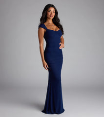 Camren Lace-Up Mermaid Mesh Formal Dress