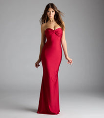 Kimberly Strapless Tie-Back Mermaid Formal Dress