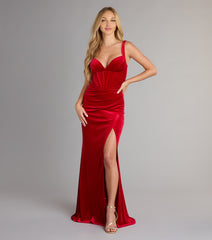 Amberlyn Velvet Corset Mermaid Formal Dress