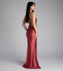 Delia Formal Cowl Neck Long Dress