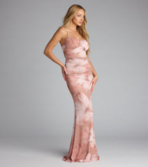 Felicity Floral Lace-Up Mermaid Formal Dress