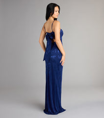 Gabriella Floral Embroidered Tie Back Formal Dress