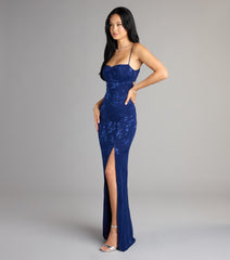 Gabriella Floral Embroidered Tie Back Formal Dress