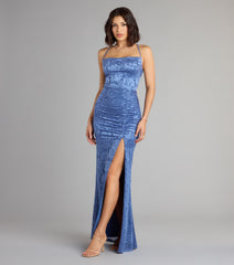 Kehlani Formal Floral Lace Slit Mermaid Dress