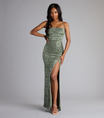 Kehlani Formal Floral Lace Slit Mermaid Dress