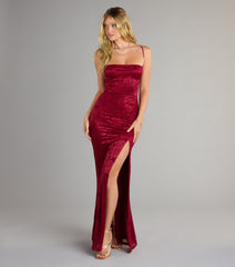 Kehlani Formal Floral Lace Slit Mermaid Dress