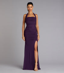 Katarina Halter Slit Mermaid Formal Dress