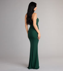 Selene Mesh Strapless Slit Mermaid Formal Dress