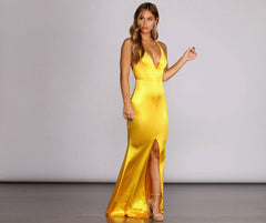 Raelynn Satin Cross Strap Dress