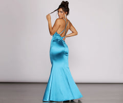 Raelynn Satin Cross Strap Dress