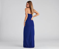 Iris One-Shoulder Crepe Dress