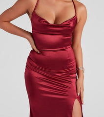 Bristol Formal Satin Lace-Up Dress