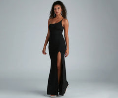 Fiona Formal One-Shoulder High Slit Dress