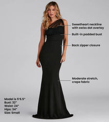 Dakota Formal One-Shoulder Swiss Dot Dress