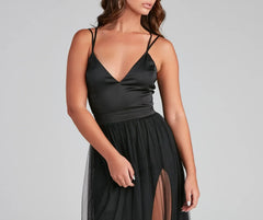 Haisley Formal Tulle And Satin Dress