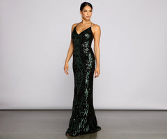 Lila Formal Open-Back Sequin Mermaid Dress